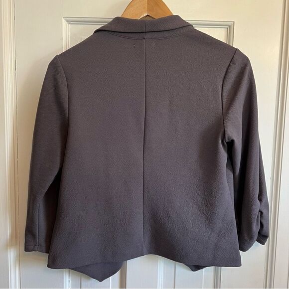 Maurice’s Dark Plum Open front Textured Blazer - Picture 4 of 9